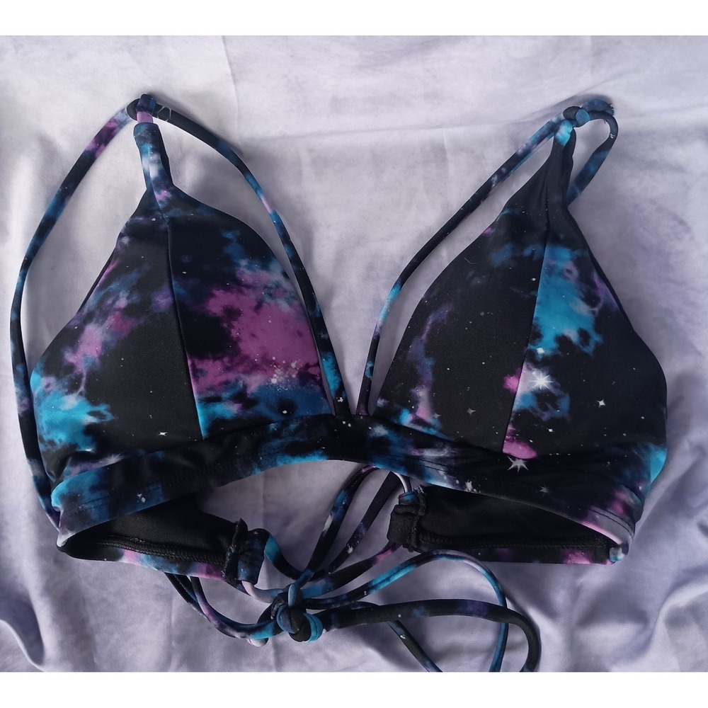 Hot Topic Galaxy Strappy Bikini Top Celestial